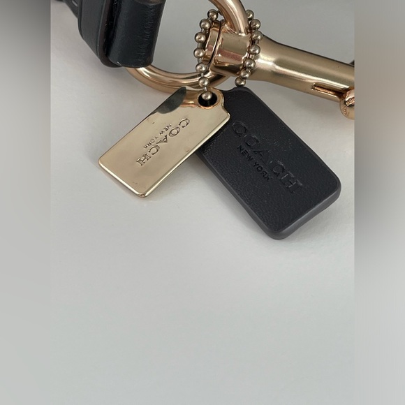 Coach Black Leather Crossbody Strap And Coach Mini Hang Tags - Picture 7 of 7